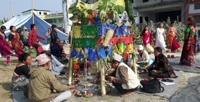 बिहानैदेखि उद्यौली पूजा शुरु